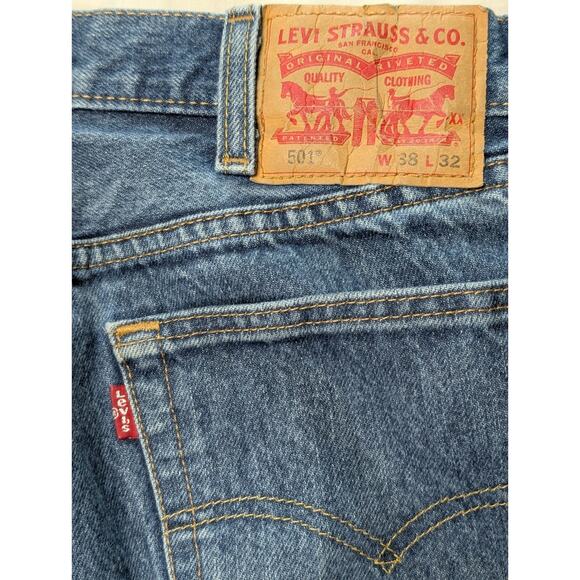 Levi’s 501 Original Fit Button Fly Jeans W38 L30 (Measures 29”) Classic Blue - Picture 2 of 11